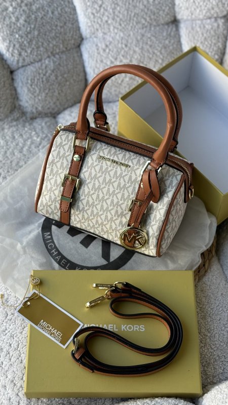 أبيض / اطار بني