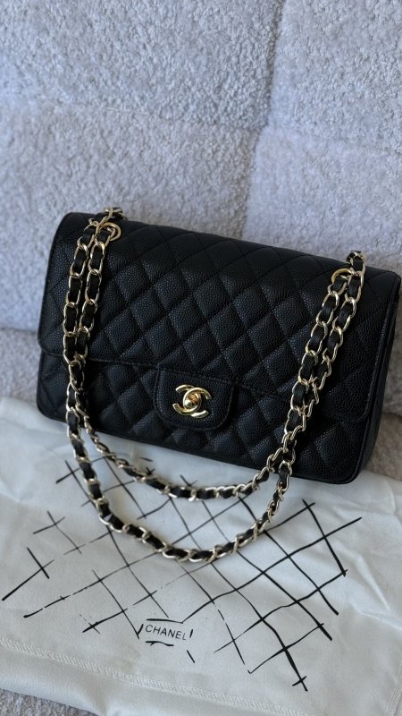 شنطة - CHANEL CLASSIC كافيار / غير شامل علبة
