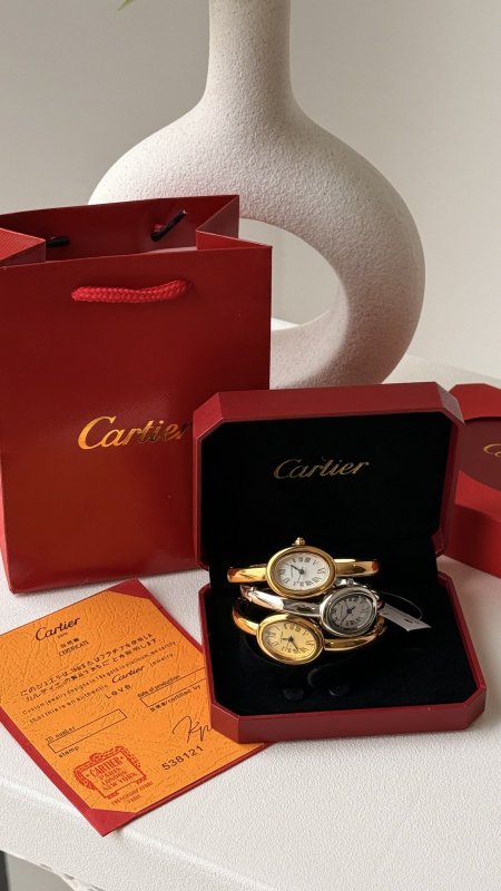 ساعة - cartier baignoire / شامل علبة وكيس